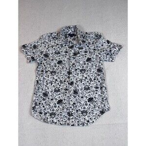 Polo Ralph Lauren Men's Casual Button-Down Shirt XL Black White skulls Cotton